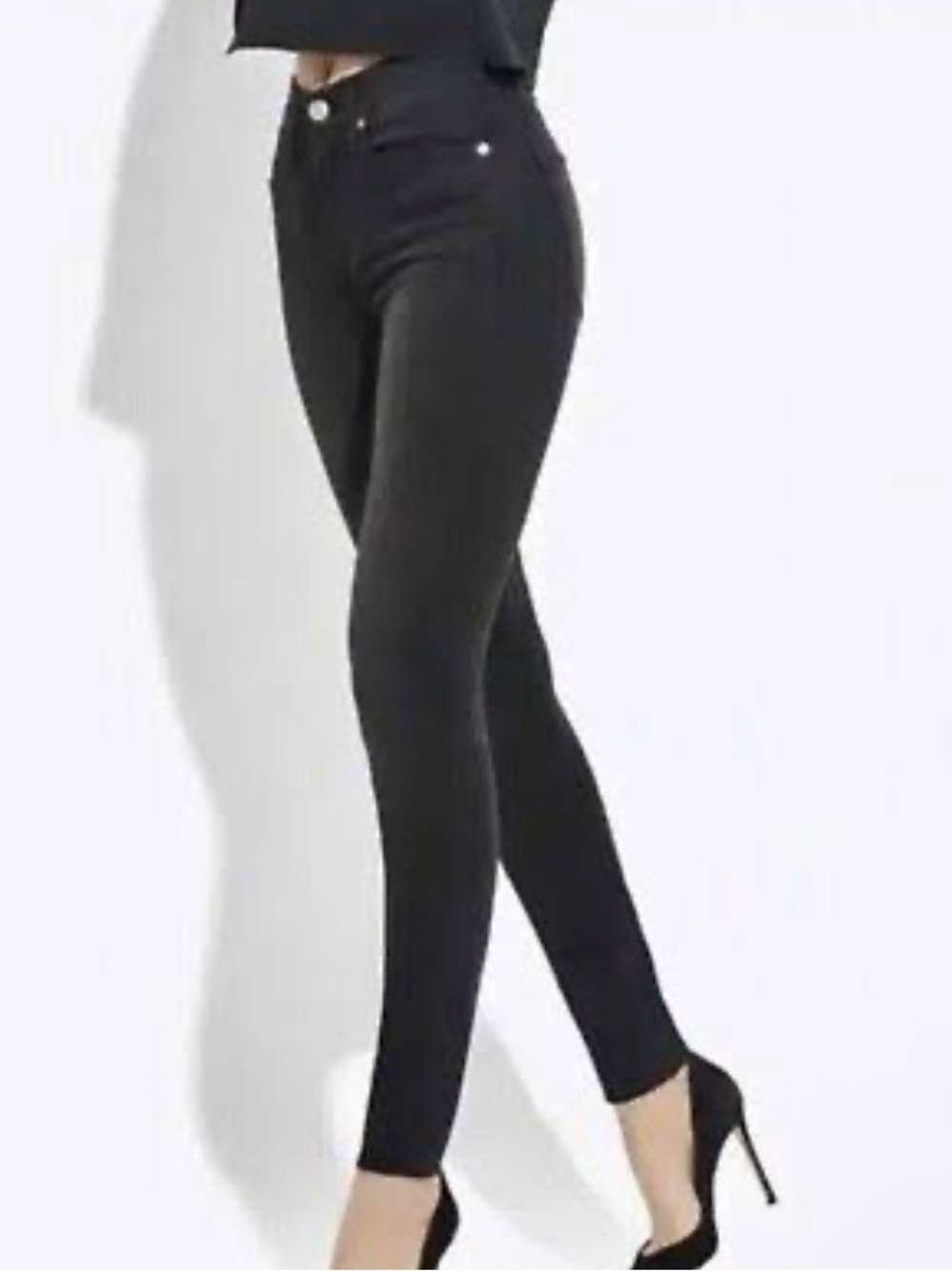 AYR Black High-Rise Skinny Jeans